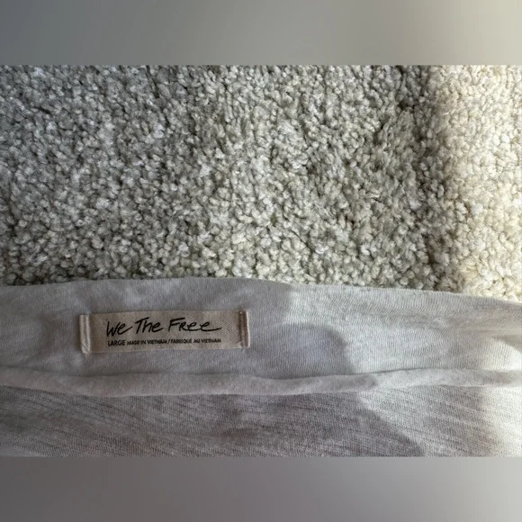 Women’s Free People Kimmi Cotton Blend White Long Sleeve Top - Picture 5 of 5